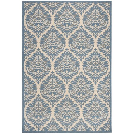 Safavieh 2 x 8 ft. Rectangle Linden 100 Contemporary Area Rug - Cream & Blue LND135N-28